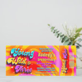 Invitation Young Wild et Trois - Billet Groovy (Debout devant)