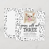 Invitation Young Wild et trois Posters de animaux Safari Anni (Devant / Derrière)