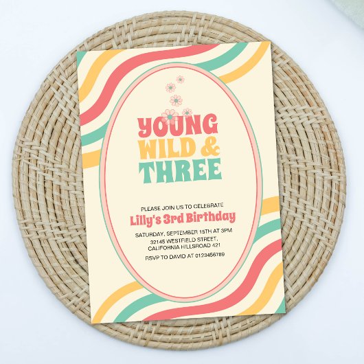 Invitation Young Wild Et Trois Retro Super 3e anniversaire
