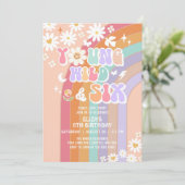 Invitation Young Wild & SIX Hippie Super Retro 6e anniversair (Debout devant)