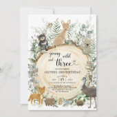 Invitation Young Wild & Three Australian Animals 3e anniversa (Devant)