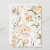 Invitation Young Wild & Three Blush Floral Troisième annivers (Dos)