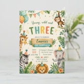 Invitation Young Wild & Three Fête d'anniversaire (Debout devant)