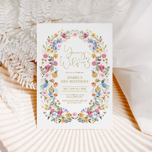 Invitation Young Wild & Three Fleur sauvage Meadow 3e anniver