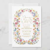 Invitation Young Wild & Three Fleur sauvage Meadow 3e anniver (Devant)