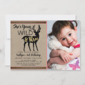 Invitation Young Wild & Three Girls 3e anniversaire Invitatio (Devant)