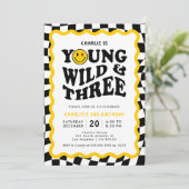 Invitation Young Wild & Three | Joyeux Anniversaire Garçon 3  (Debout devant)
