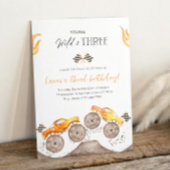 Invitation Young, Wild & THREE Orange Monster Truck 3e annive