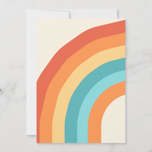 Invitation Young Wild Three Retro Rainbow 3e anniversaire (Dos)