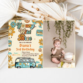 Invitation Young Wild Three Retro Rainbow 3e anniversaire