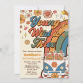 Invitation Young Wild Three Retro Rainbow 3e anniversaire (Devant)