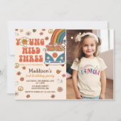 Invitation Young Wild Three Retro Rainbow 3ème anniversaire P (Devant)