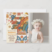 Invitation Young Wild Three Retro Rainbow 3ème anniversaire P (Devant)