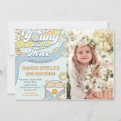 Invitation Young Wild Three Retro Rainbow 3ème anniversaire P (Devant)