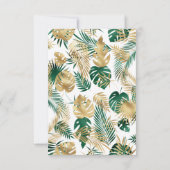 Invitation Young Wild Three Safari Gold Green 3e anniversaire (Dos)