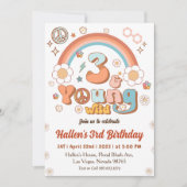 Invitation Young Wild & Three Super Rainbow 3e anniversaire (Devant)