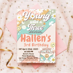 Invitation Young Wild & Three Super Rainbow 3e anniversaire