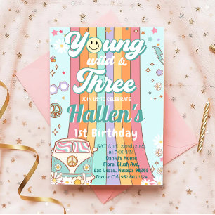 Invitation Young Wild & Three Super Rainbow 3e anniversaire