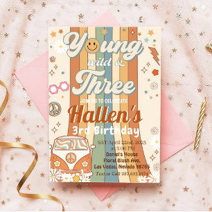 Invitation Young Wild & Three Super Rainbow 3e anniversaire