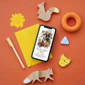 Invitation Young Wild Trois 3e anniversaire enfants mignon Ti