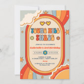 Invitation Young Will Trois Super Retro Rainbow Anniversaire (Devant)