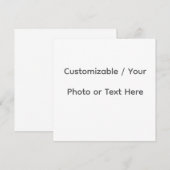 Invitation Your Photo or Text Here (Customizable Design) (Devant / Derrière)