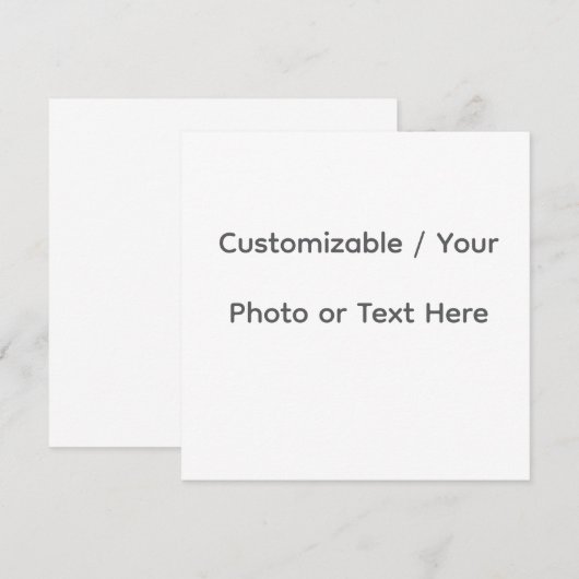 Invitation Your Photo or Text Here (Customizable Design) (Devant / Derrière)