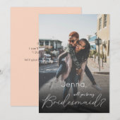 Invitation Your Photo Will You Be My Bridesmaid ? Pink (Devant / Derrière)