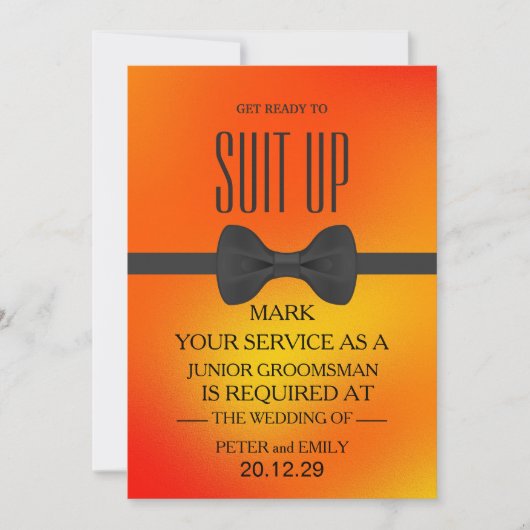 Invitation Your Service as a Groomsman (Devant)