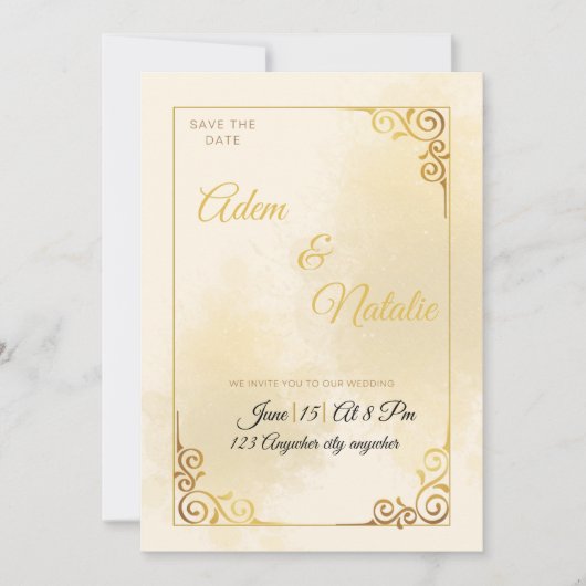 Invitation Your wedding's card (Devant)