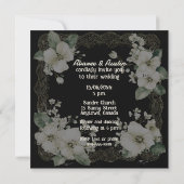 Invitation You're Invited White and Gold Floral Frame (Dos)