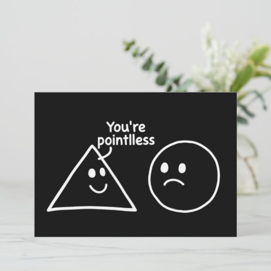 Invitation You're Pointless Geometric Shapes Funny Humor (Debout devant)