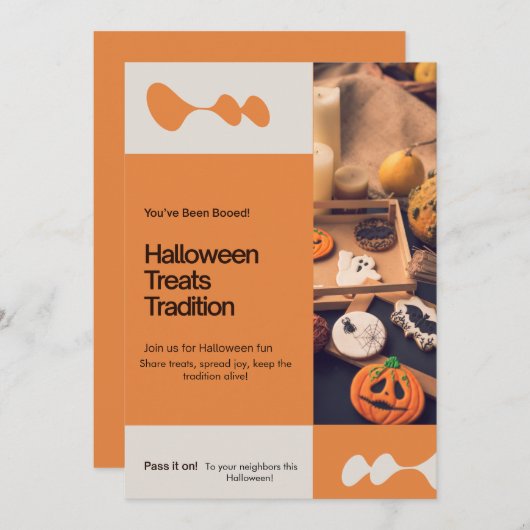 Invitation You've Been Booed custom (Devant / Derrière)