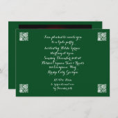 Invitation Yule bougies hiver Solstice sorcière Wiccan Pagan (Devant / Derrière)