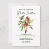 Invitation Yule Winter Solstice Holly Fairy Pagan Wicca (Devant)
