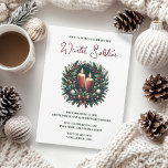 Invitation Yule Winter Solstice Holly & Green Wicca<br><div class="desc">Envoyez une invitation spéciale à votre soirée solstice d'hiver avec ce modèle de pièce centrale Yule Holly et Winter Greenery Candle. Le texte et la couleur arrière - plan sont entièrement personnalisables et faciles à modifier. Ayez une Bienheureuse Yule !</div>