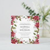Invitation Yuletide | Mariage de Noël d'hiver botanique (Debout devant)