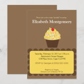 Invitation Yummy Baby shower Cupcake Parsemer 5x7 (Devant / Derrière)
