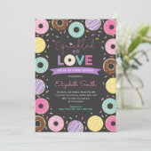 Invitation Yummy Doughnut Girl Baby Sprinkboard (Debout devant)
