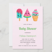 Yummy Ice Cream Trio Summer Vibe Baby shower