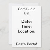 Invitation Yummy Pasta Party (Dos)