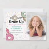 Invitation Yummy Scrummy 'Donut Grow Up' Anniversaire de enfa (Devant)