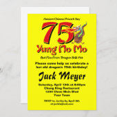 Invitation Yung No Mo 75e anniversaire (Devant / Derrière)