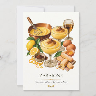 Invitation Zabaione – Vintage Italian Dessert