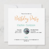 INVITATION ZANY COMIQUE KOOKY MONSTER CAKE ANNIVERSAIRE (Dos)