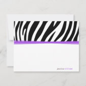 Invitation Zany Zebra (Devant)