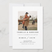 Invitation ZARA Simple moderne minimaliste Carré Mariage phot (Devant)