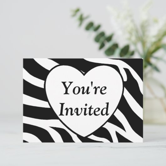 Invitation Zebra (Debout devant)