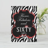 Invitation Zebra 60 et Fabulous Bling Anniversaire (Debout devant)