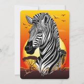 Invitation Zebra African Savanna Wild Animal (Devant)